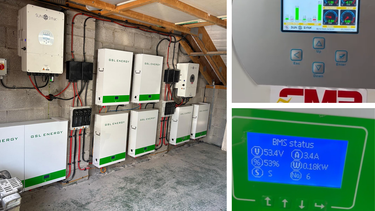 2 x Sunsynk 12kw 3ph hybrid | 8 x GSL 10.24kWh batteries | NP26 3AD